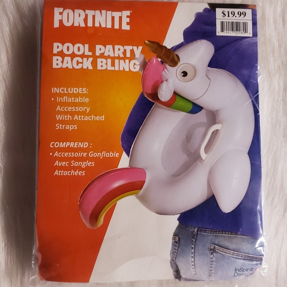 Inflatable Unicorn Back Bling Accessory/Pool Float